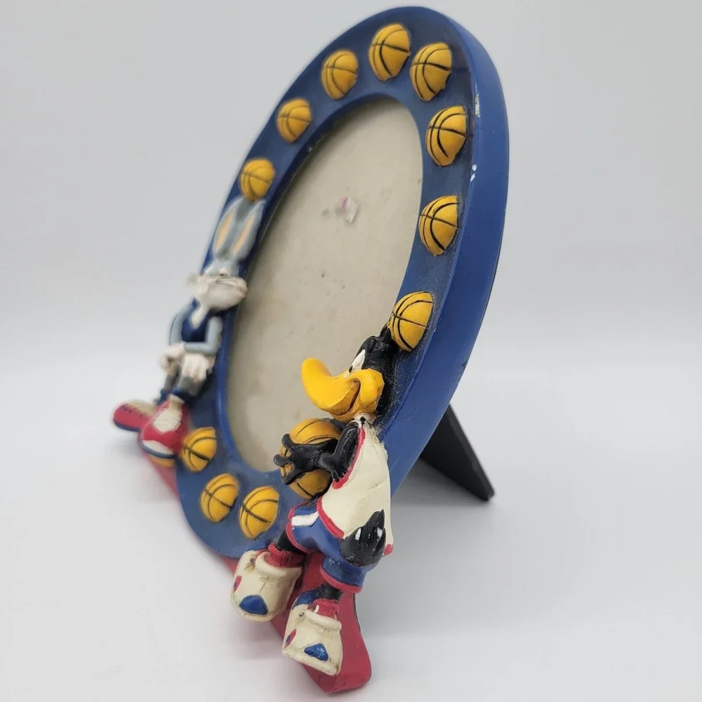 Vintage Looney Tunes Bugs Bunny & Daffy Duck Basketball Picture Frame Lot Of 2